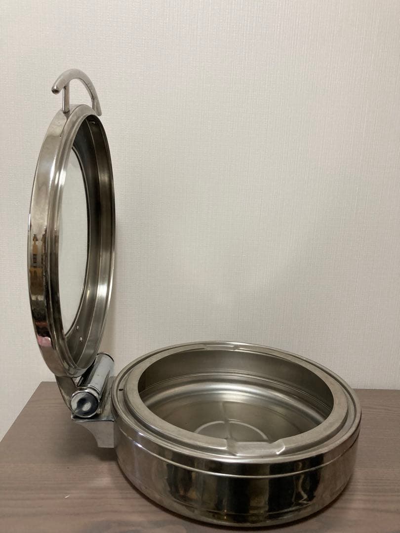 KINGO ロイヤル丸チェーフィング フードパン無ガラスカバー式＋専用スタンド