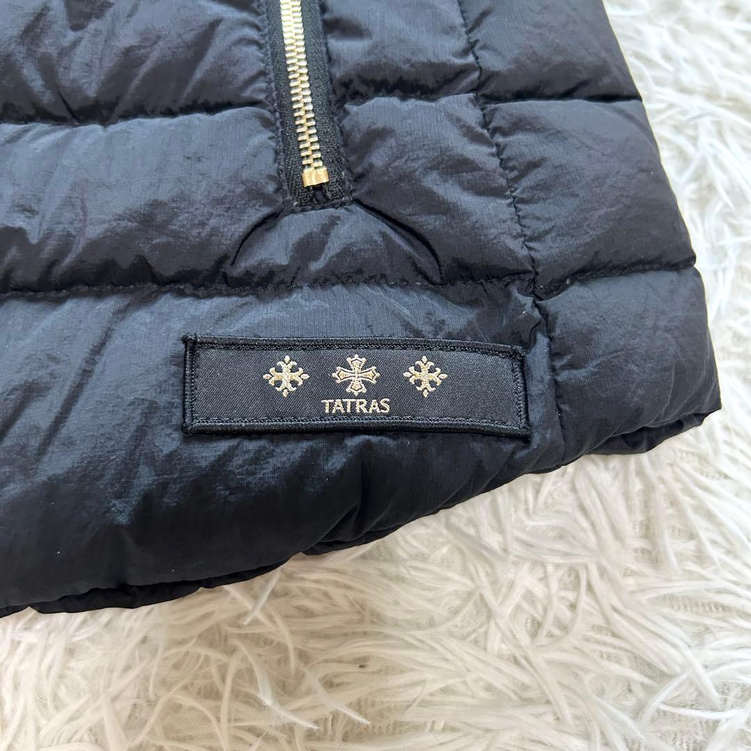 【美品】タトラス　ダウンベスト　ファー　フード取り外し可　ORSIERA 黒