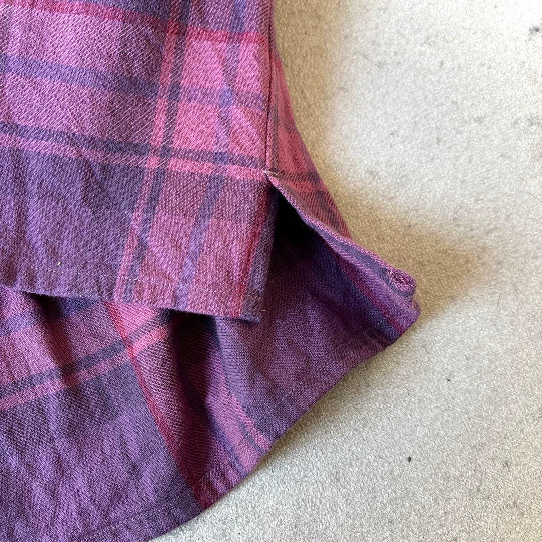 美品 ts(s) 3→L コットン チェック 開襟 ボードシャツ ネペンテス関連