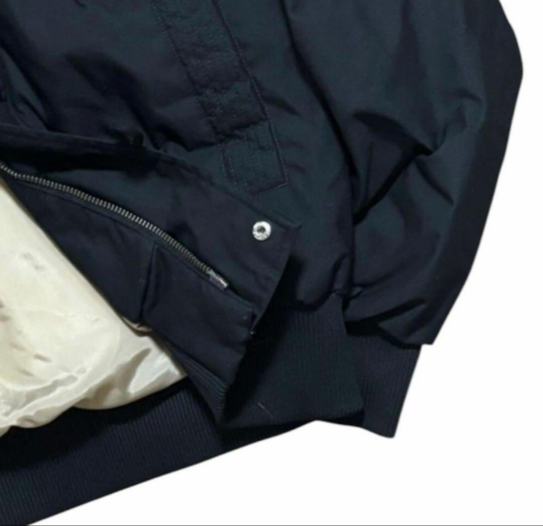 adidas N-2B ボンバージャケット ロゴ 短丈 ファー 黒