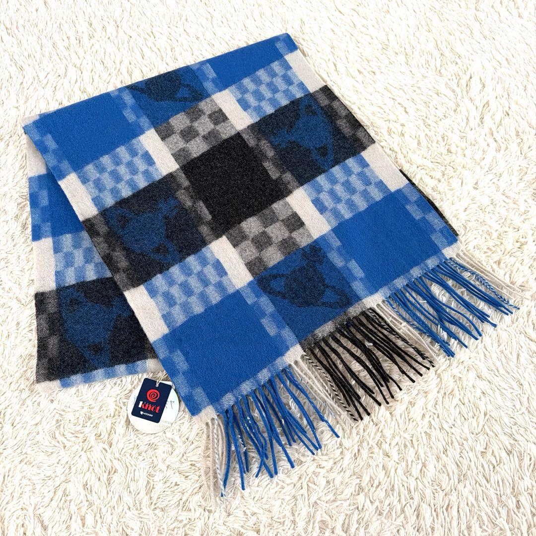 【新品タグ付き】ヴィヴィアンウエストウッド 大判 マフラー ストール カシミヤ