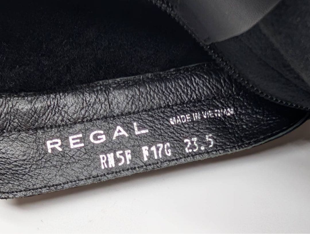 REGAL　ファー付きブラックムートンブーツ