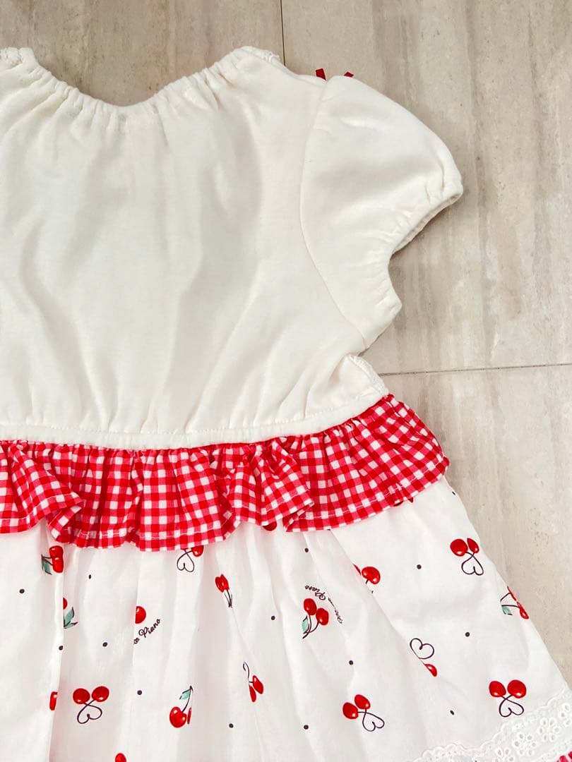 新品未使用　メゾピアノ　ワンピース　90 さくらんぼ