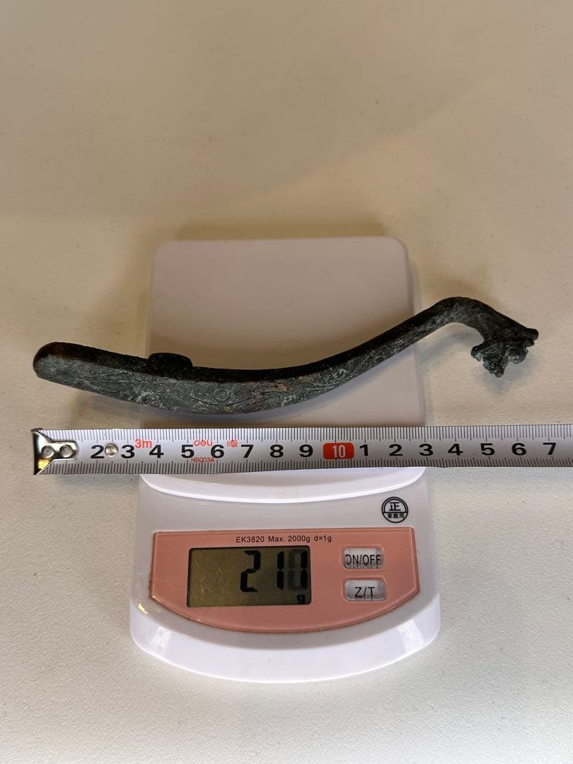 青銅製 ドラゴンデザイン 装飾品 龙头装飾 置物 古美術品