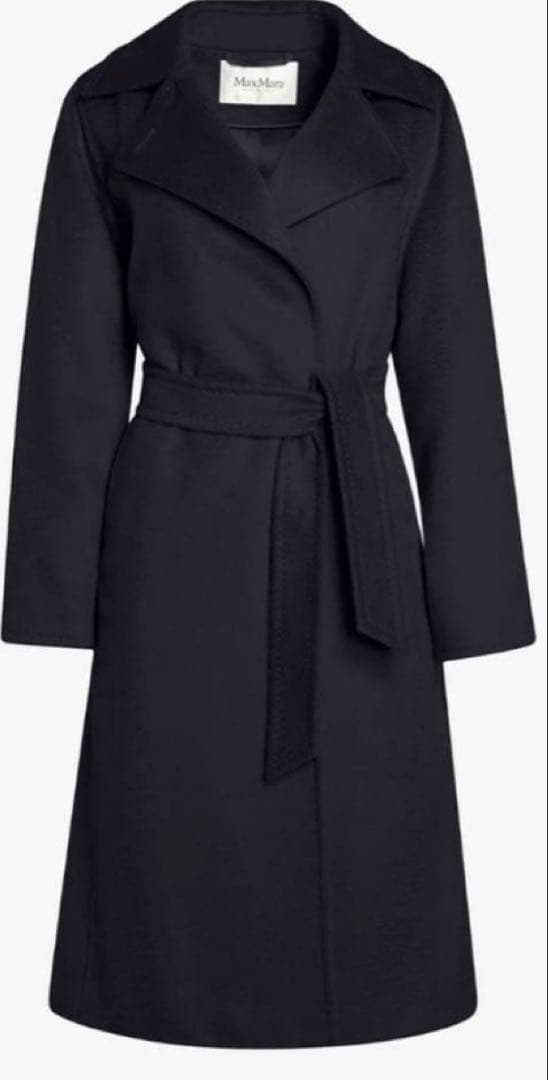 美品 MaxMara マニュエラ ピュアキャメル アイコンコート 34ブラック