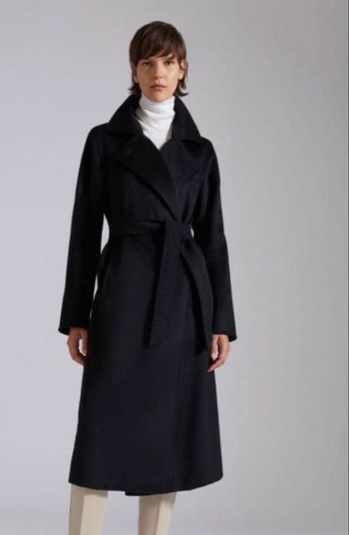 美品 MaxMara マニュエラ ピュアキャメル アイコンコート 34ブラック