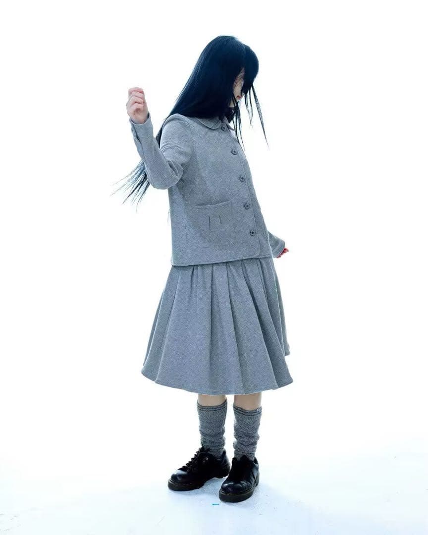 COYSEIO COZY SWEAT WRAP SKIRT GREY スカート