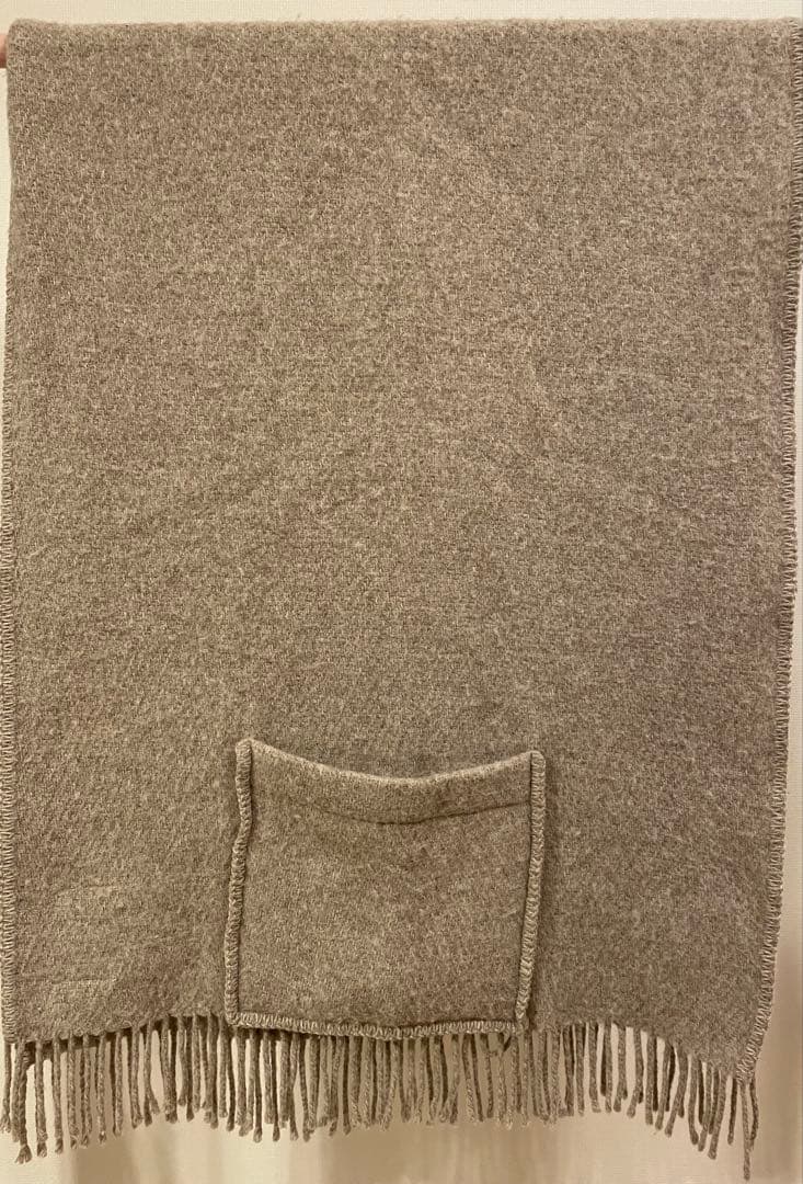 ラプアンカンクリ　UNI ベージュ　ポケットショール　美品