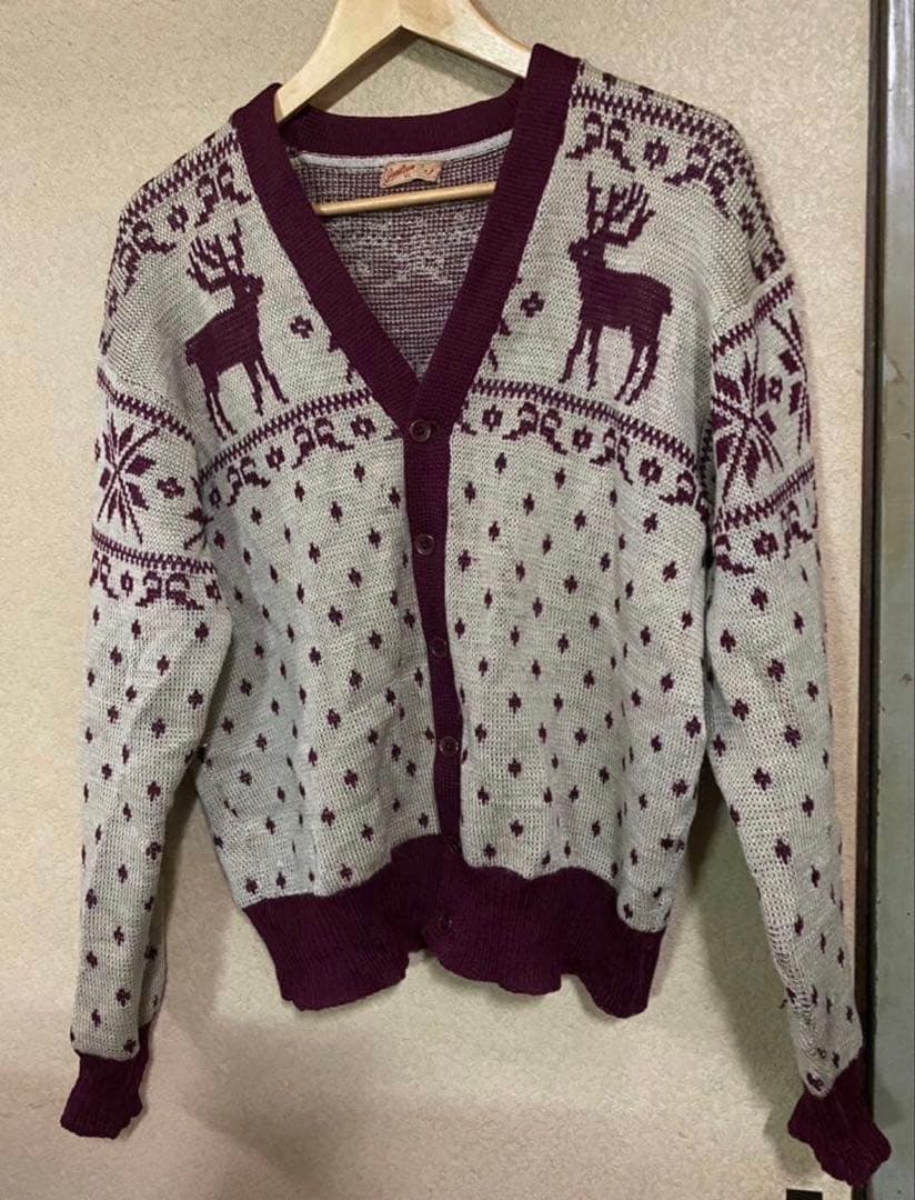 50s Jantzen ヴィンテージ ジャガードカーディガン USA製