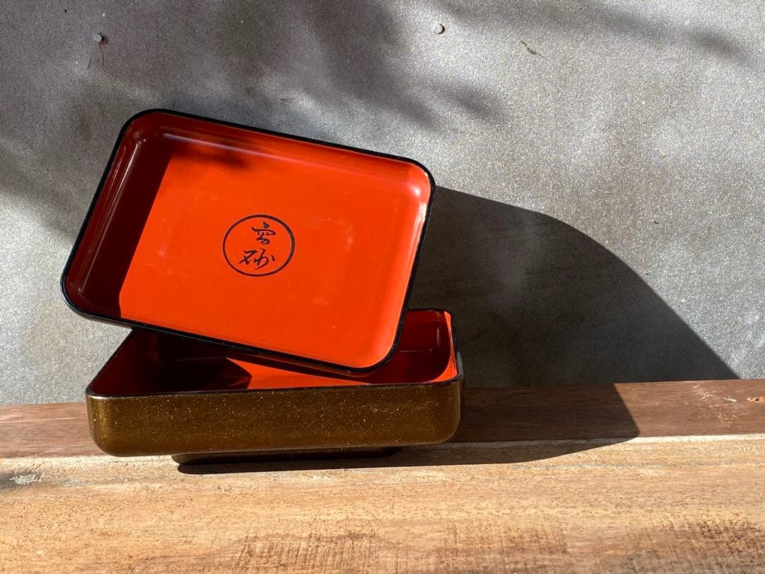 漆塗　重箱　うなぎ高砂　5個セット