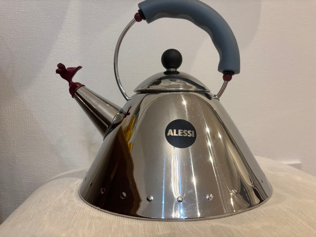 ALESSIバードケトル 9093 ライトブルー IH対応 やかん ステンレス