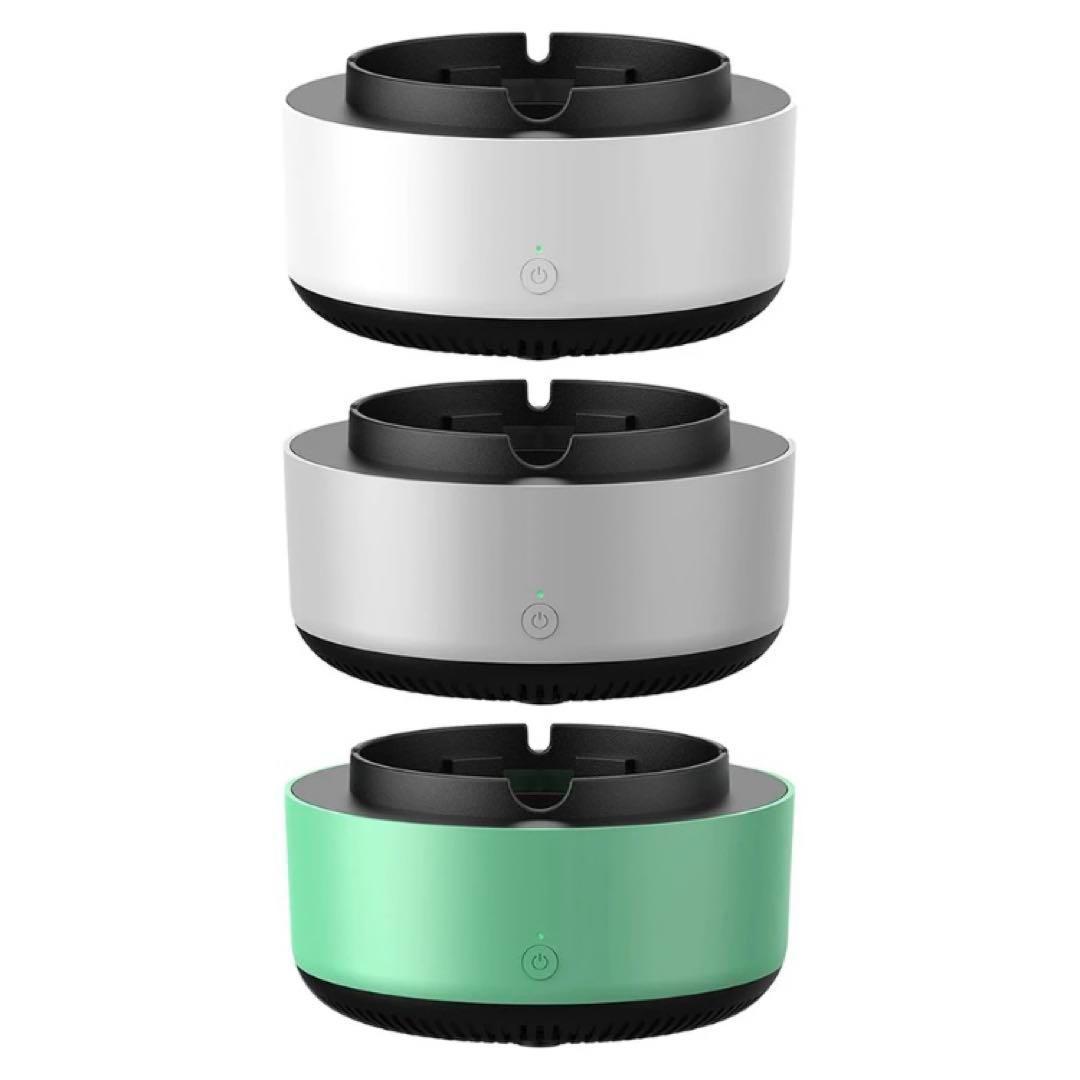 【もう煙は気にしない】灰皿と空気清浄機が合体！ 副流煙対策　ホワイト