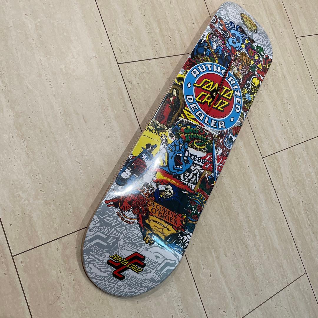 サンタクルーズ　スケボーデッキ掛時計 非売品 30周年記念限界　レア