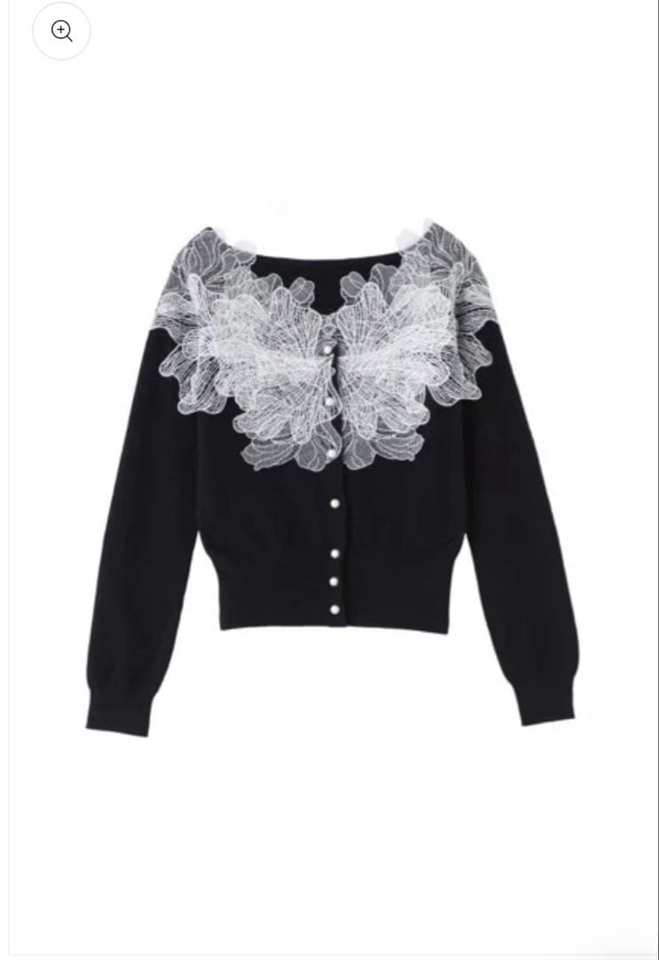 ⭐︎完売商品⭐︎新品未使用⭐︎polaura レースフリルカーディガン ポローラ