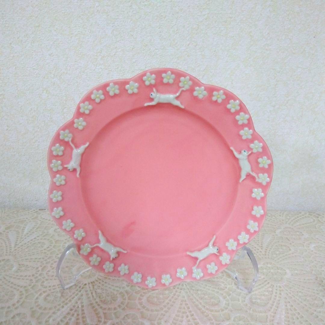 佐々木忍　猫と花　お皿