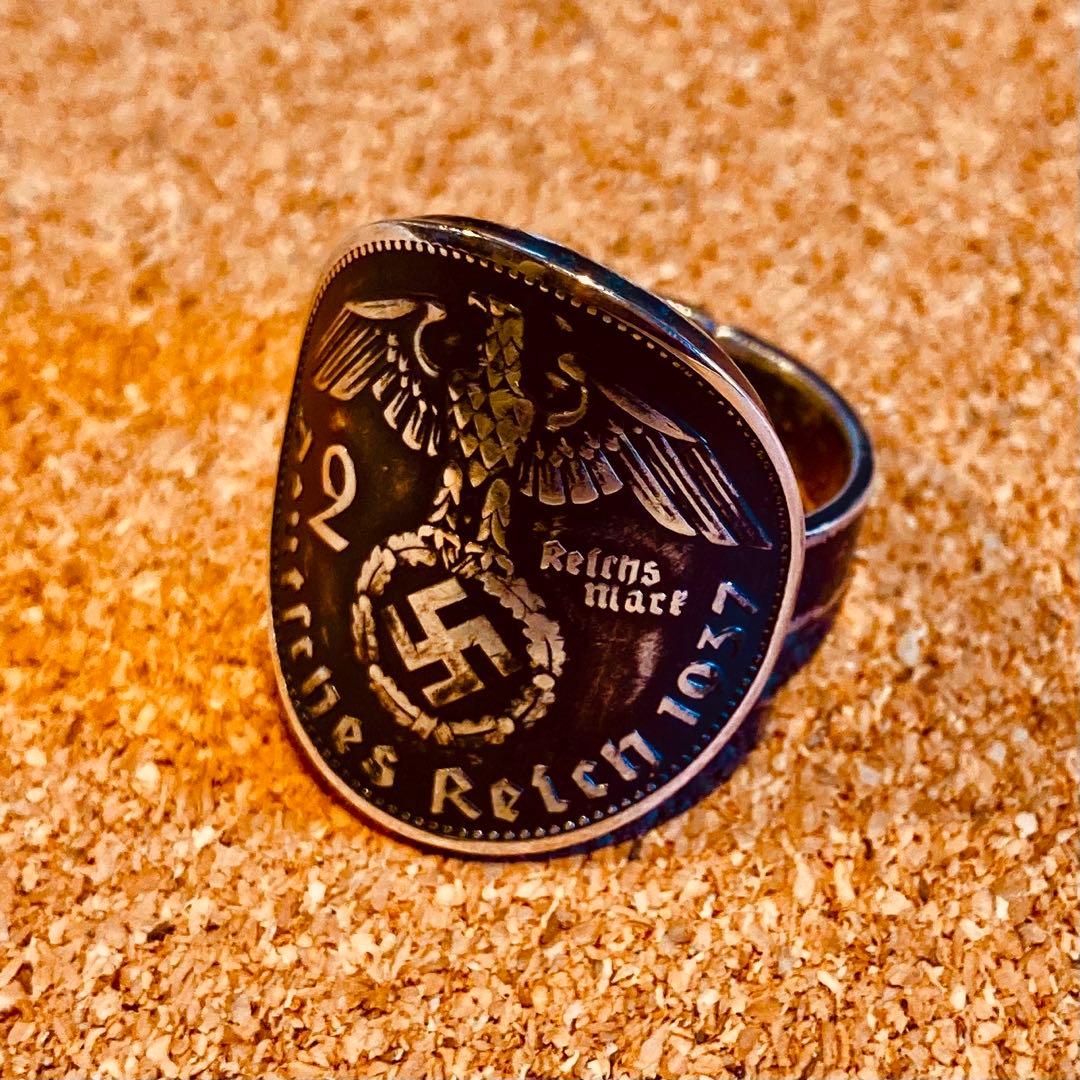 ★ハンドメイド　海外　シルバー　リング 第三帝国ドイツ2マルク銀貨仕様