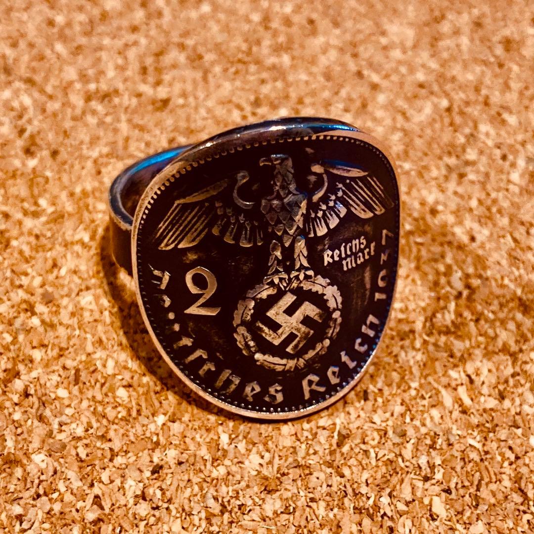 ★ハンドメイド　海外　シルバー　リング 第三帝国ドイツ2マルク銀貨仕様