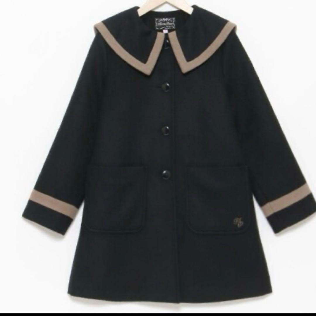 メゾピアノジュニア バイカラーセーラーコート 150