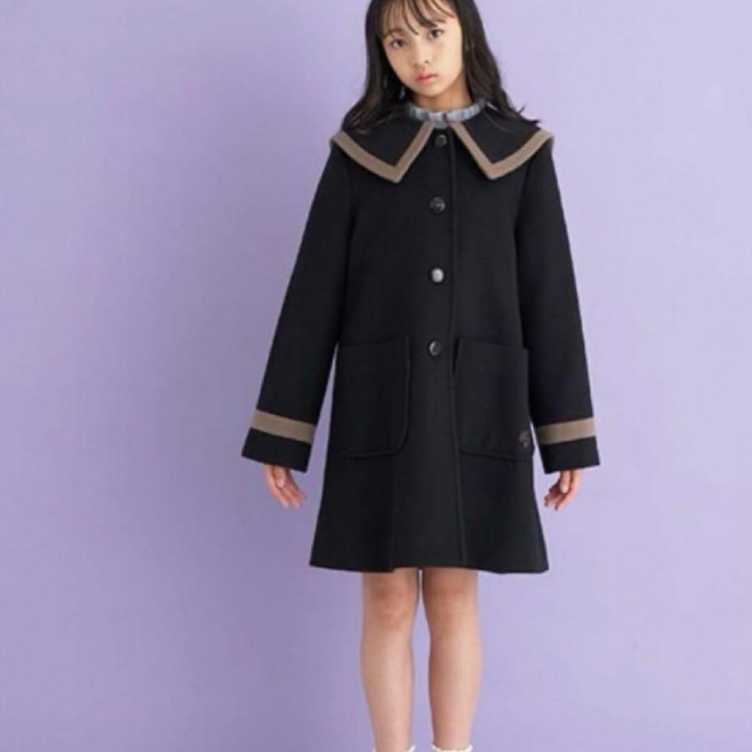 メゾピアノジュニア バイカラーセーラーコート 150