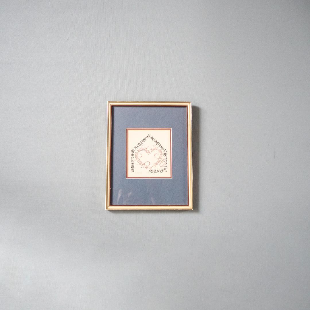 その他 unknown vintage Framed text art