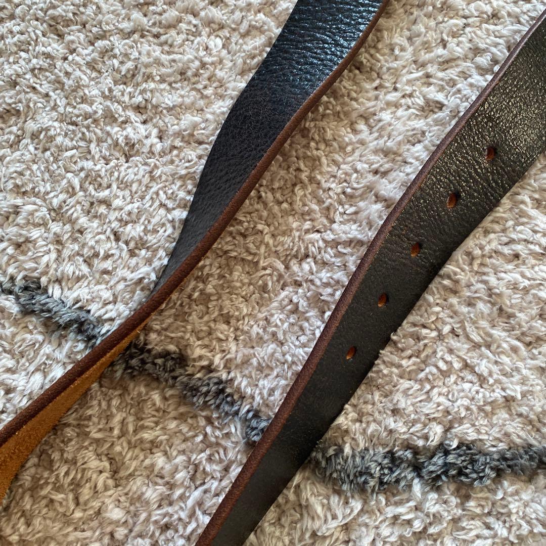 RRL DOUBLE RL 高級レザーベルト イタリア製