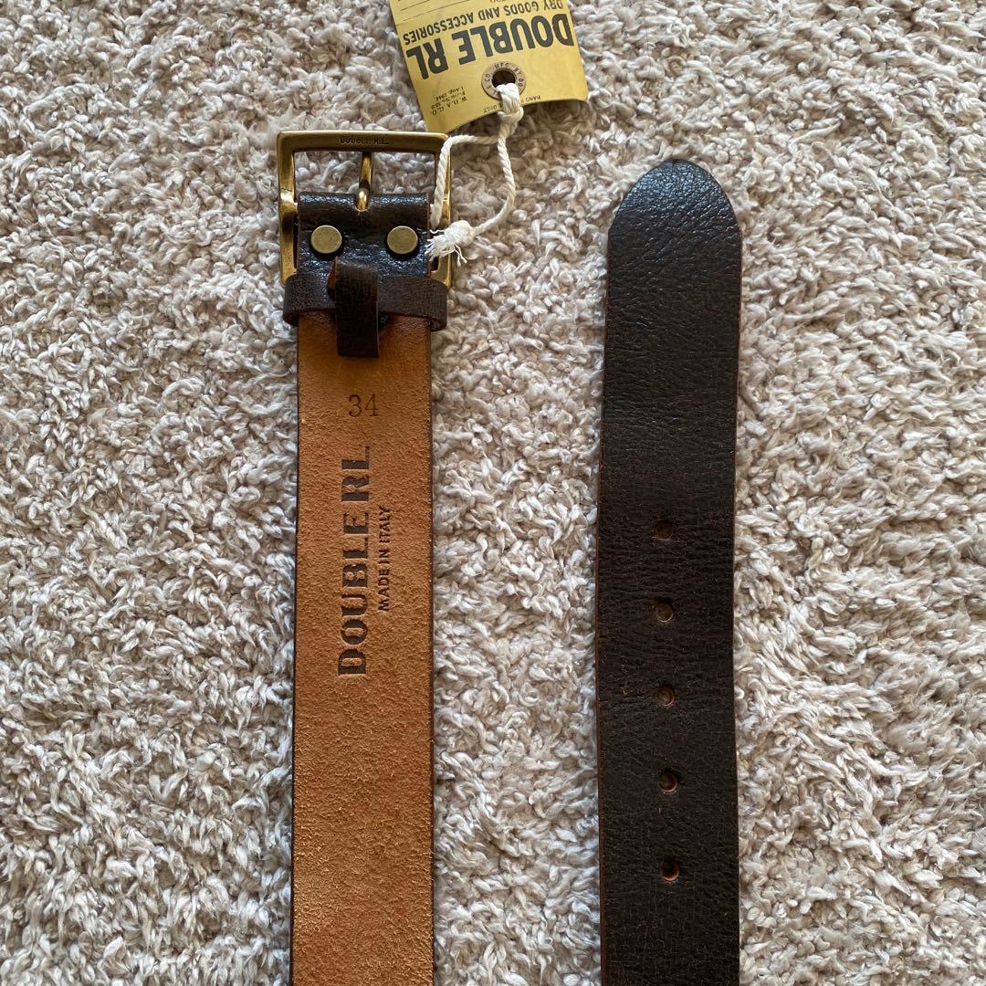 RRL DOUBLE RL 高級レザーベルト イタリア製