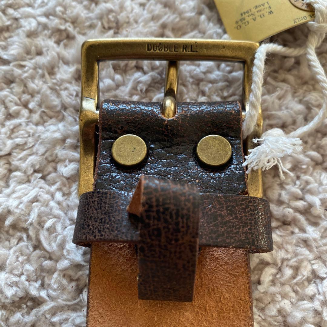 RRL DOUBLE RL 高級レザーベルト イタリア製