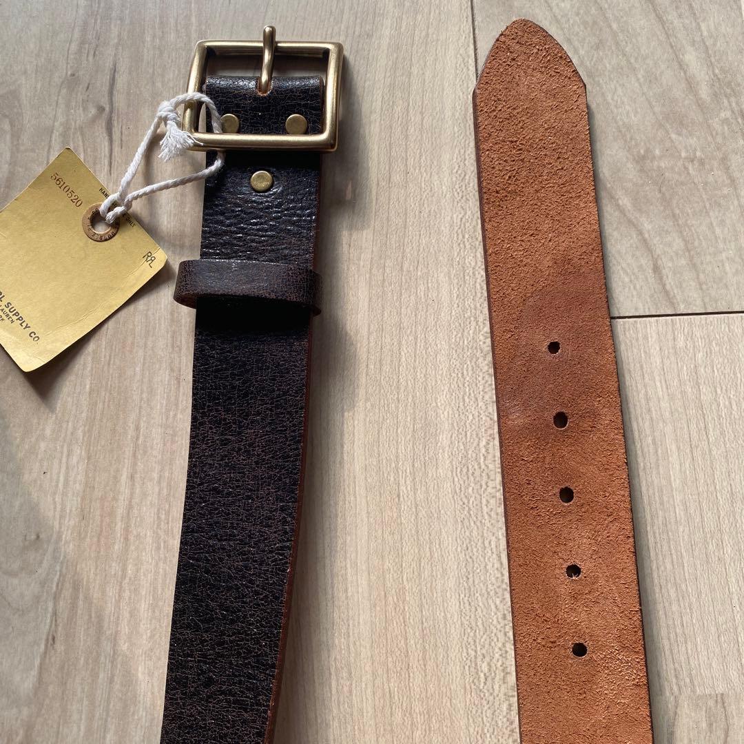 RRL DOUBLE RL 高級レザーベルト イタリア製