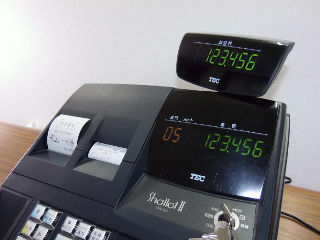 美品 店名設定無料 東芝テック MA-500-5 レジスター 250514