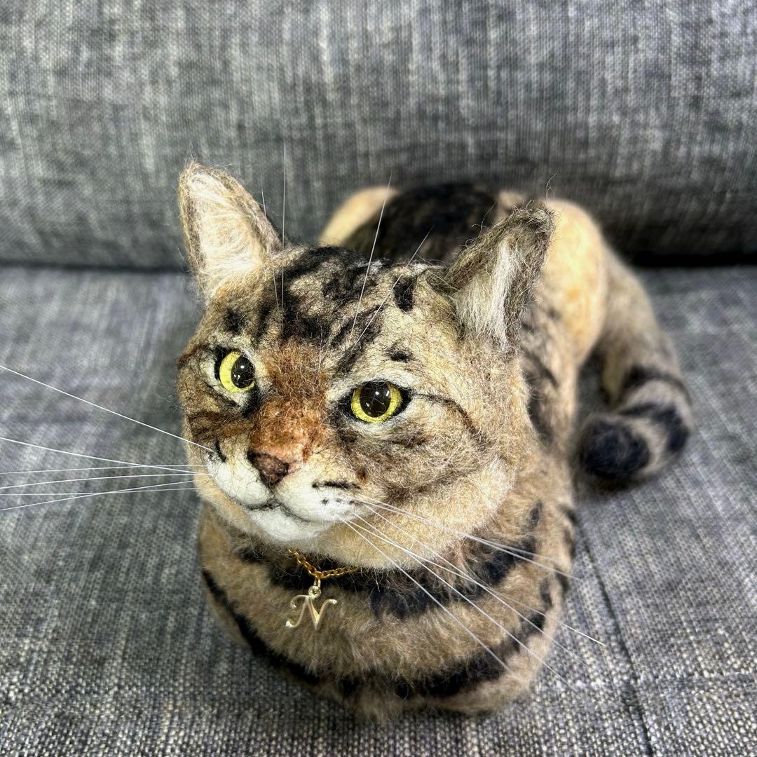 羊毛フェルト 猫