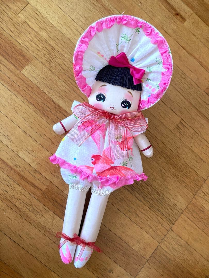 つきもとつきこの文化人形 ヘロヘロ人形 夏限定 金魚浴衣 大正ロマン 昭和レトロ