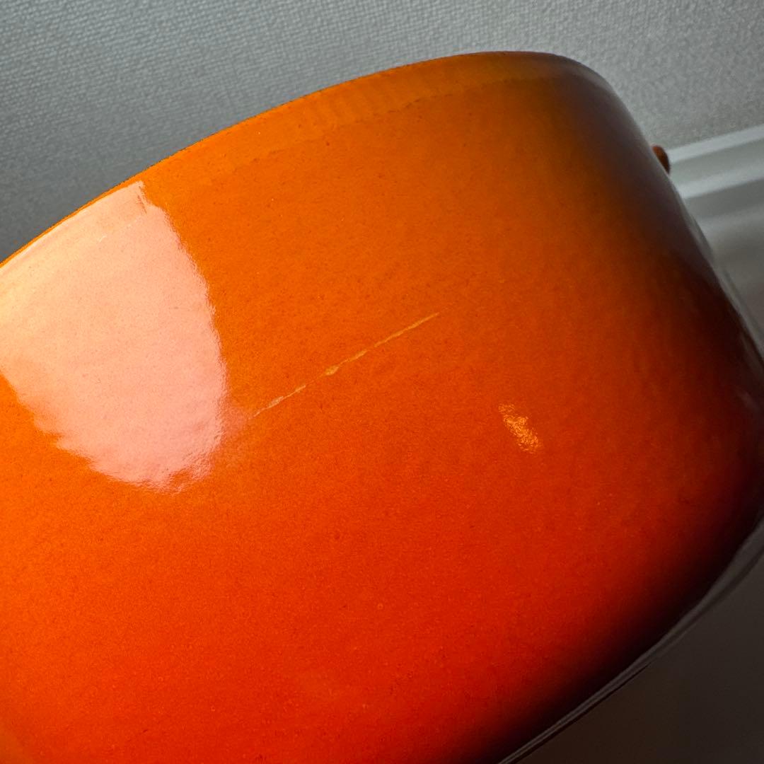 Le Creuset 鋳鉄製 両手鍋 オレンジ✨約24cm範囲内お値引きご相談⭕️