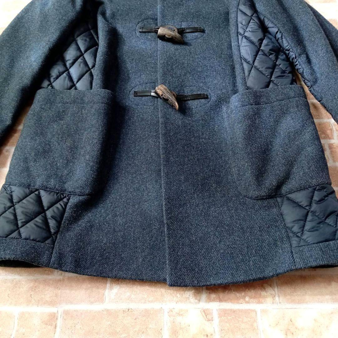 極美品☆　ポールスミス　異素材ダッフルコート　キルティング　グレー　42