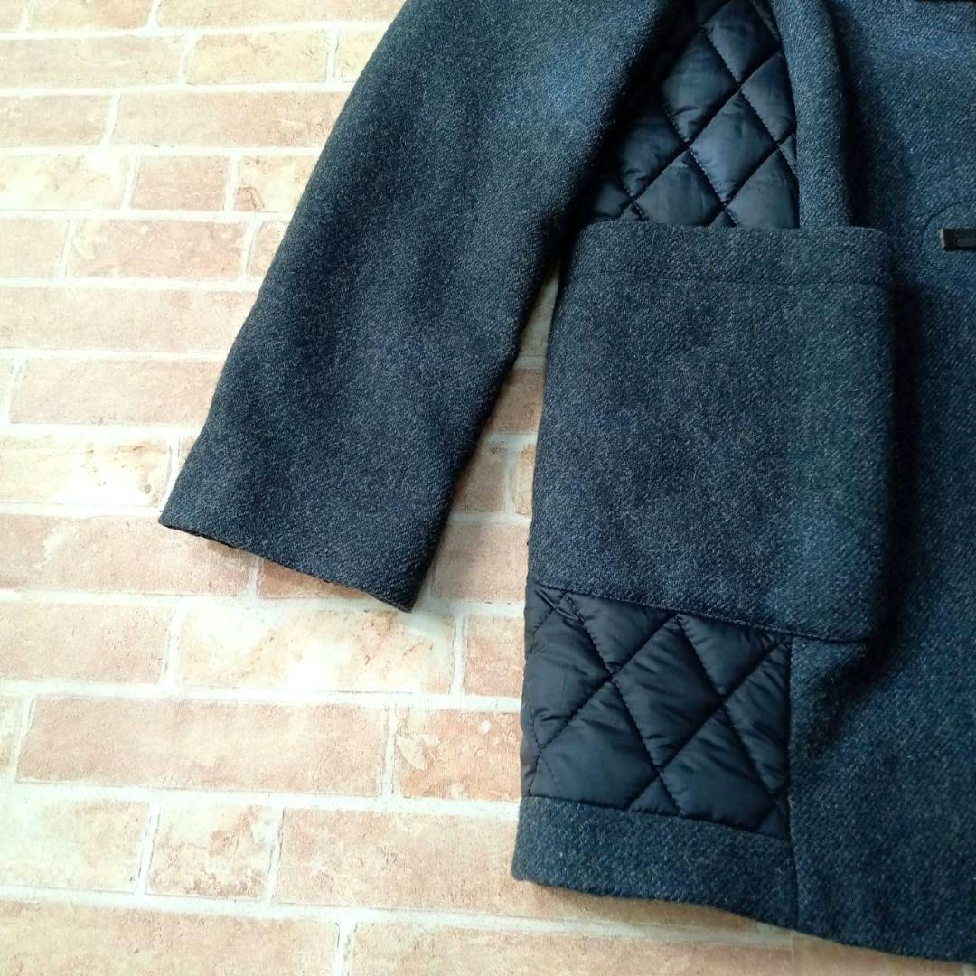 極美品☆　ポールスミス　異素材ダッフルコート　キルティング　グレー　42