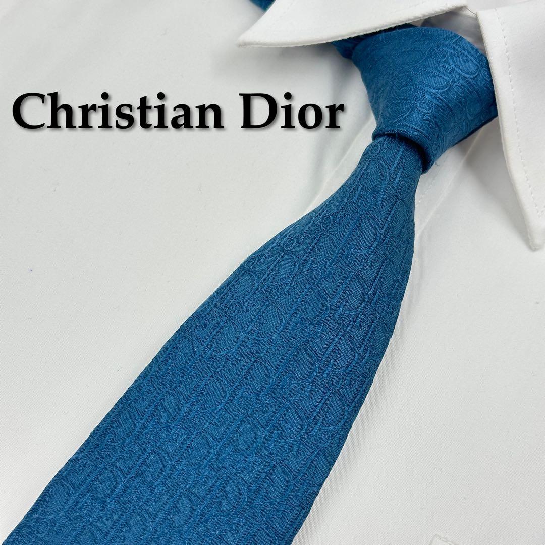 ✨️美品✨️ クリスチャンディオール ネクタイ トロッター ブルー 青色