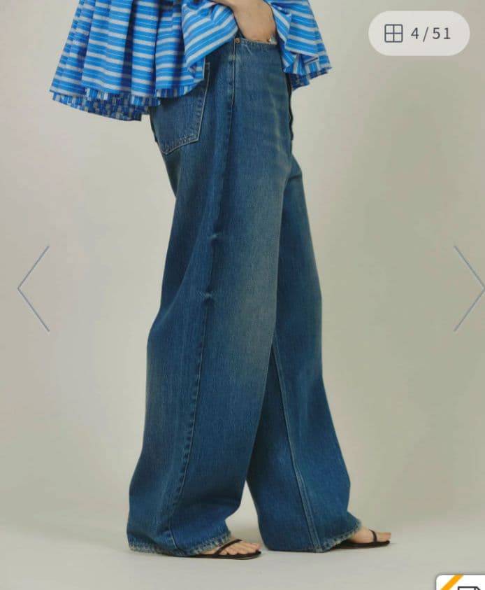 カレンソロジー　<&RC>ワイドルーズデニムパンツ　ブルー36