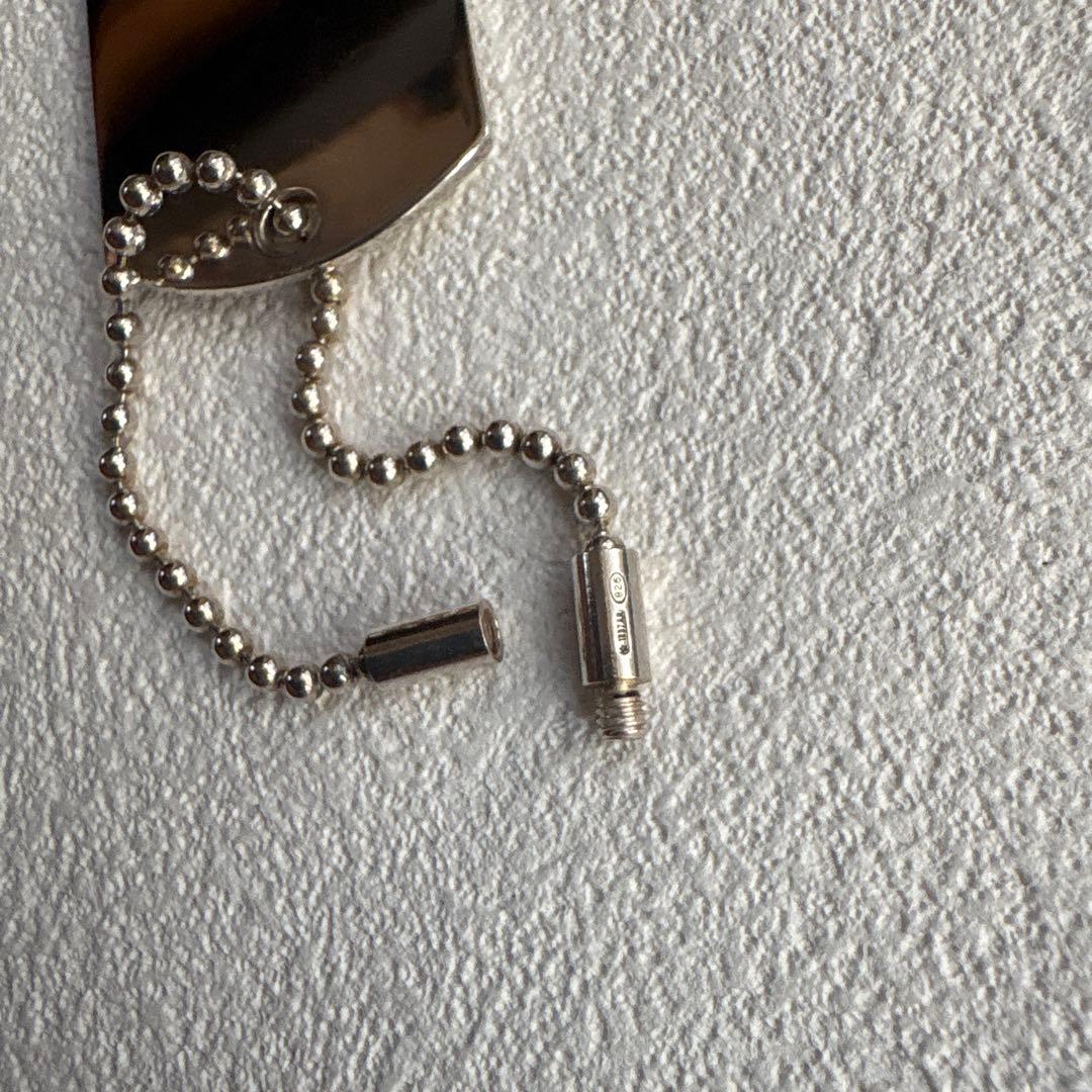 GUCCI グッチキーリング　SV925 プレート ボールチェーン キーホルダー