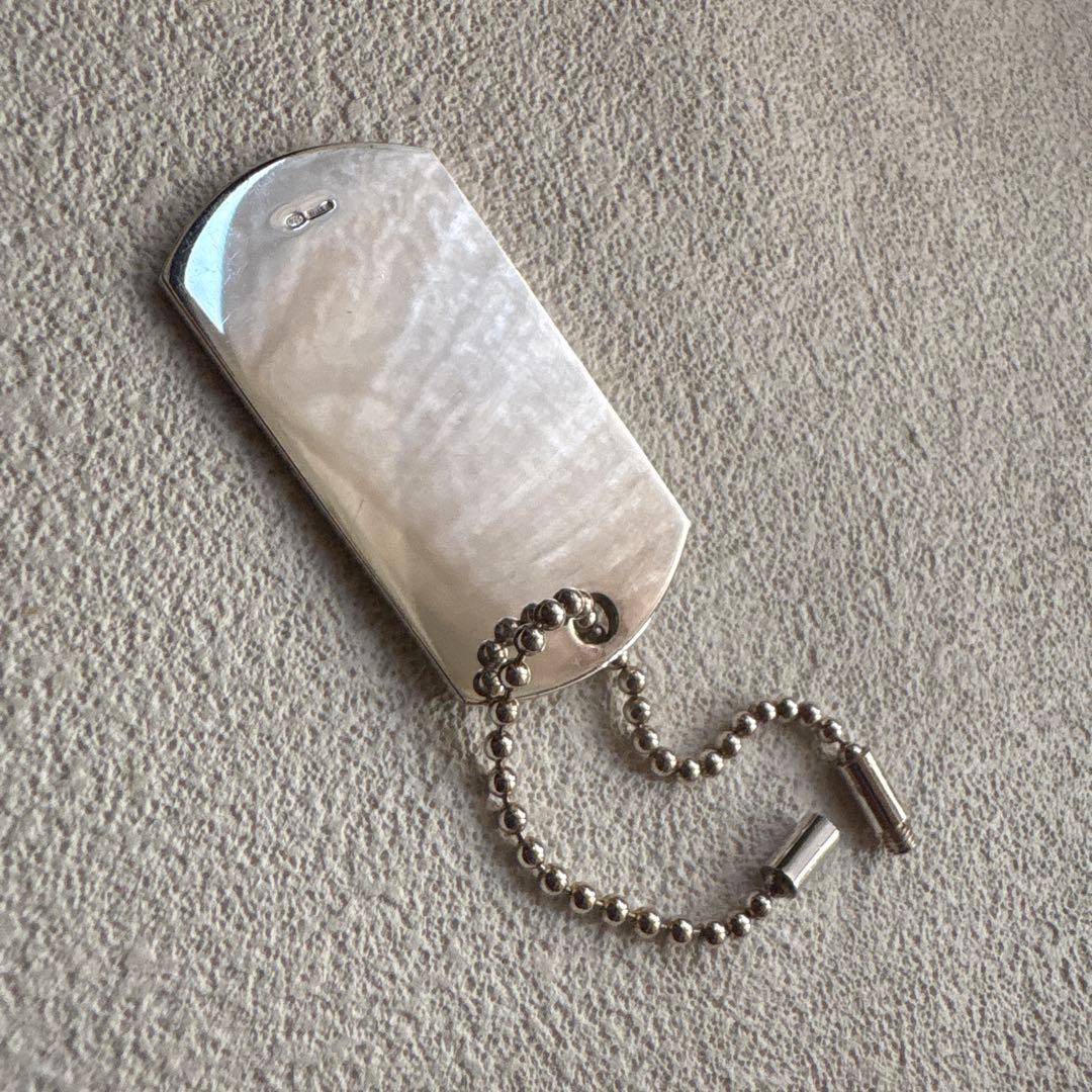 GUCCI グッチキーリング　SV925 プレート ボールチェーン キーホルダー