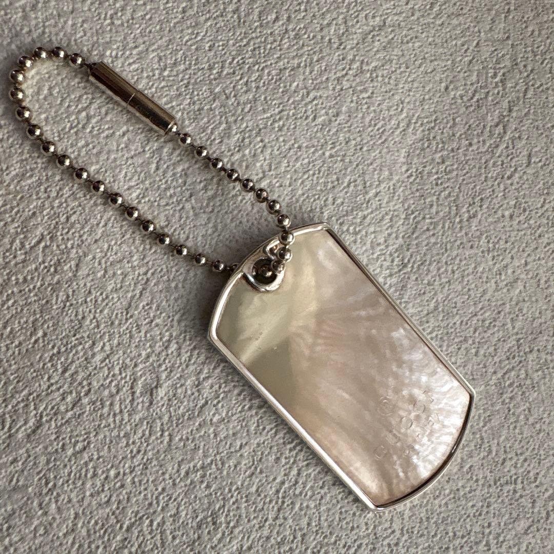 GUCCI グッチキーリング　SV925 プレート ボールチェーン キーホルダー