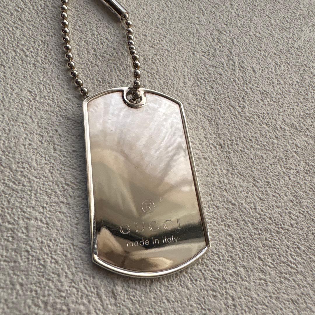 GUCCI グッチキーリング　SV925 プレート ボールチェーン キーホルダー