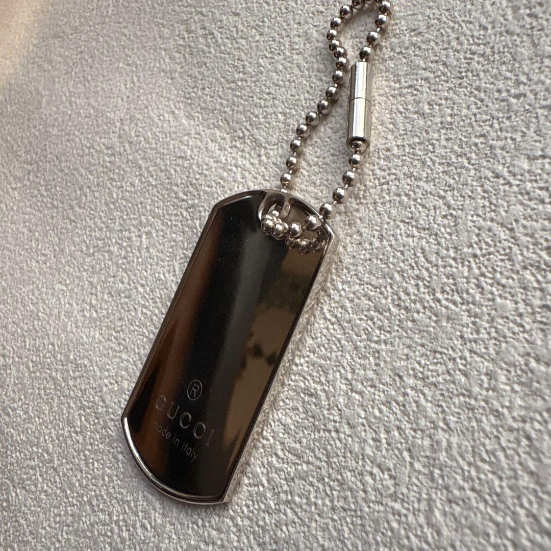 GUCCI グッチキーリング　SV925 プレート ボールチェーン キーホルダー