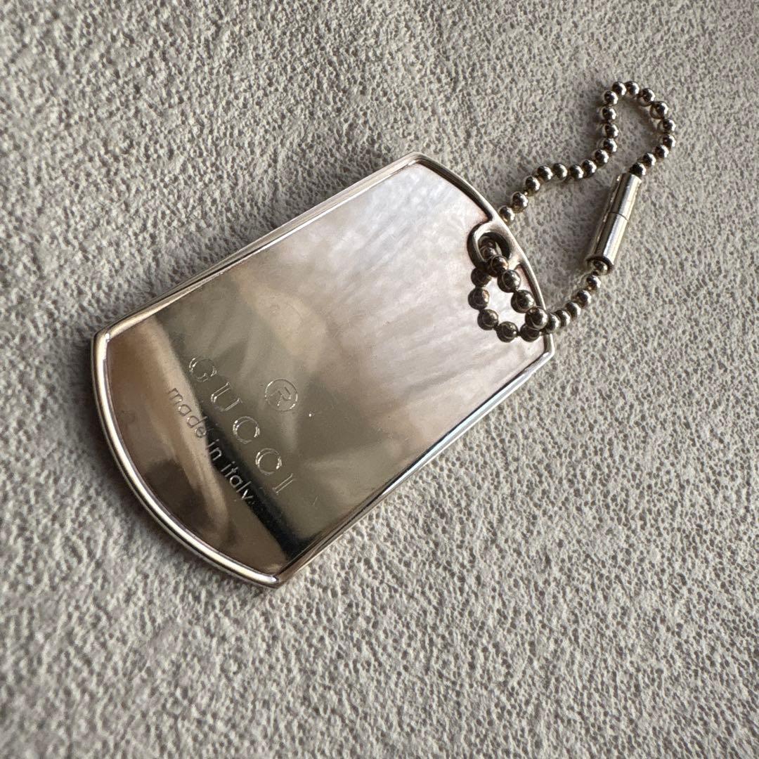 GUCCI グッチキーリング　SV925 プレート ボールチェーン キーホルダー