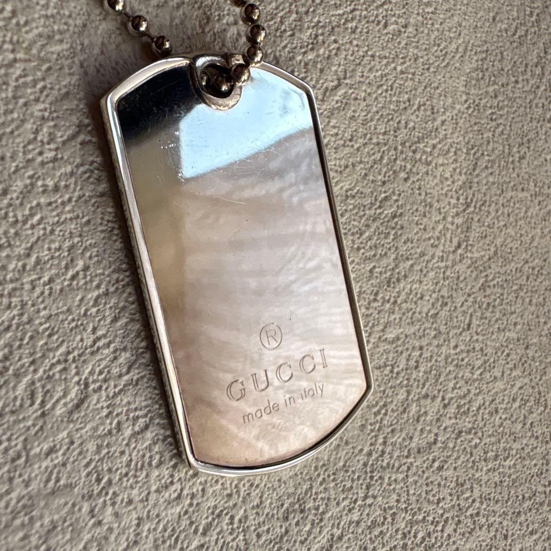 GUCCI グッチキーリング　SV925 プレート ボールチェーン キーホルダー