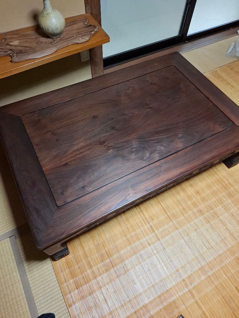 木製伝統的座卓 ダークブラウン(したん)