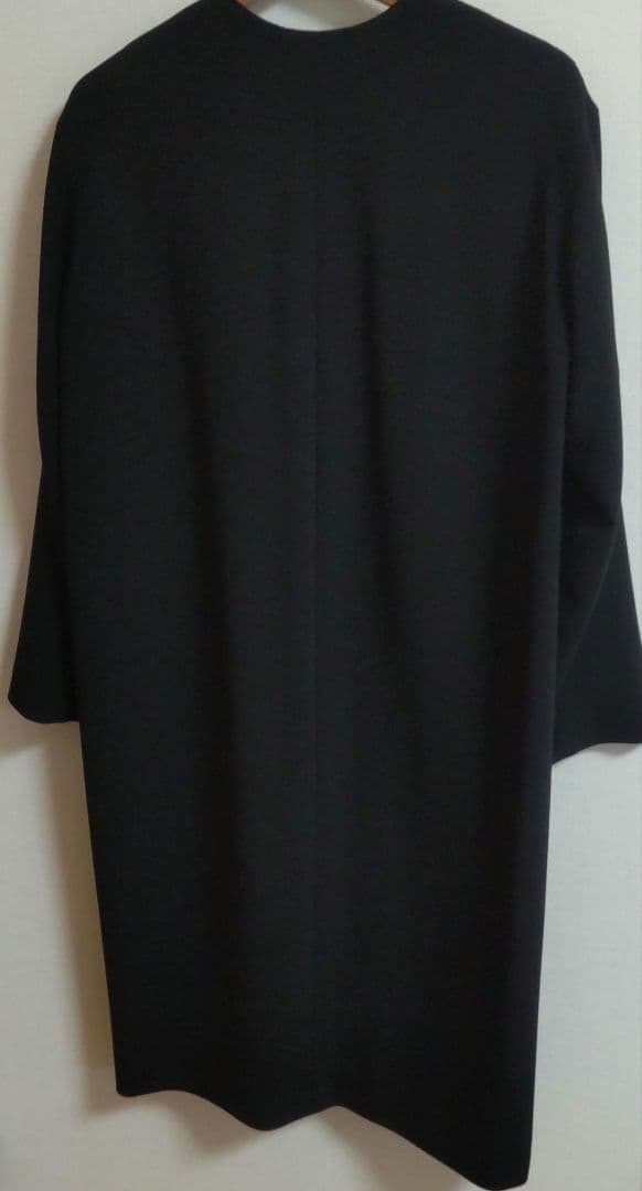 DeuxiemeClasse新品トリアセジョーゼット Vネックコートブラック36