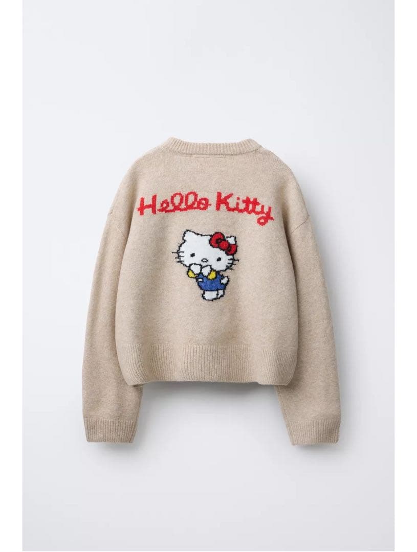 【ZARA】ハローキティ ニットカーディガン