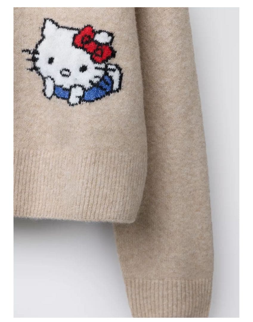 【ZARA】ハローキティ ニットカーディガン