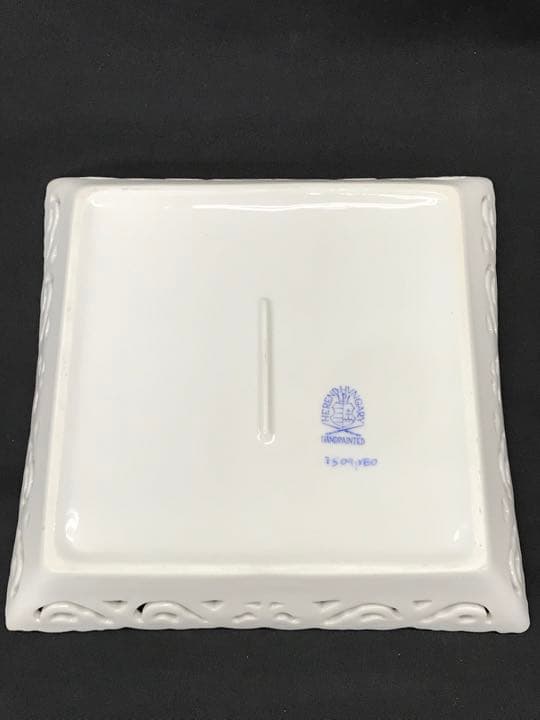 値下！【美品】HEREND ヘレンド　レース　スクエア　プレート