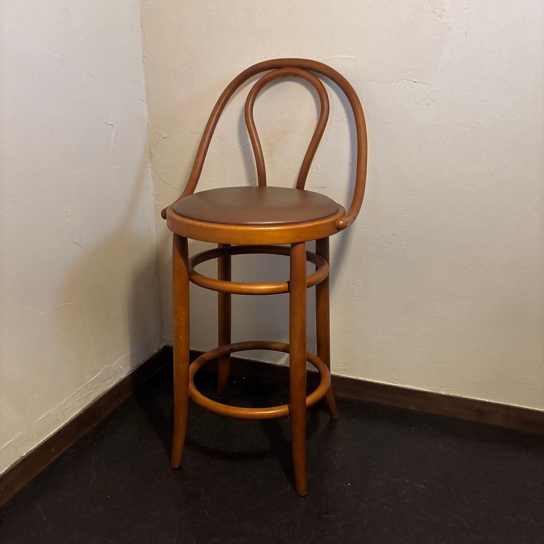 秋田木工　ハイスツール　状態良好　曲木 カウンターチェア 座面高約60cm