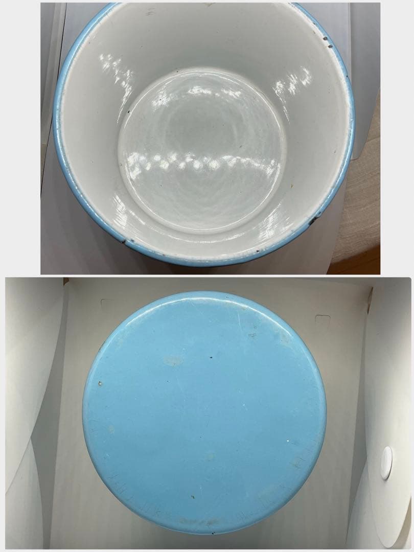 イギリス　アンティークキャニスター　ブルー